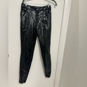 House of CB high waisted patent leather pants